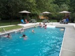Fun and games await at the pool during your next pool party, children's birthday, or family reunion at our venue in WNC.